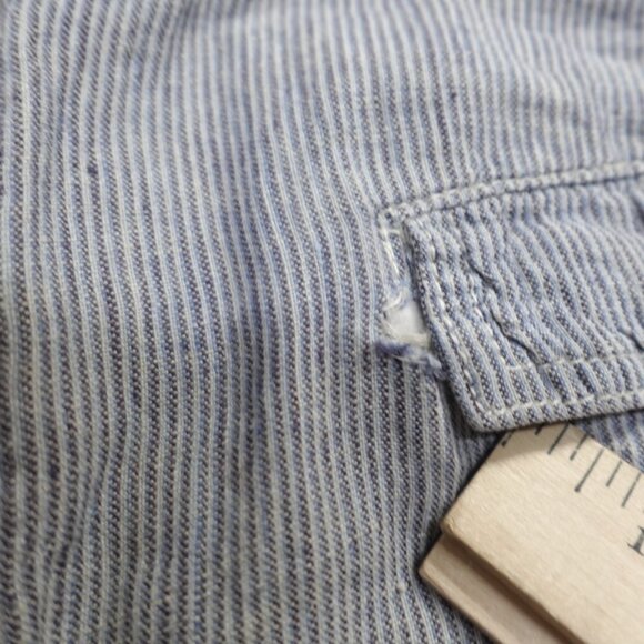 Tommy Bahama Shorts 40 Blue 100% Linen Hickory Striped 11" in - Picture 12 of 12